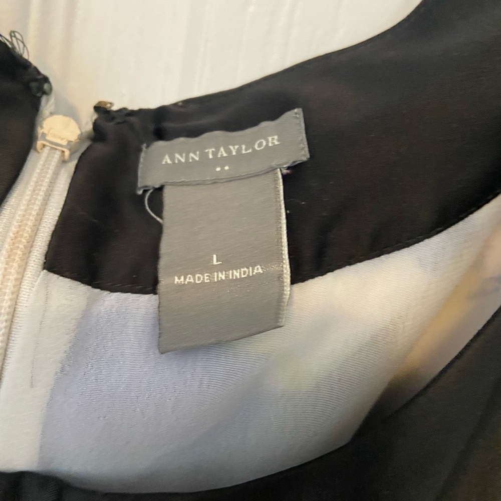 Ann Taylor Black and White Top size Large